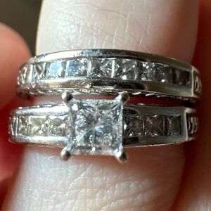 Diamond Engagement Ring and Band set